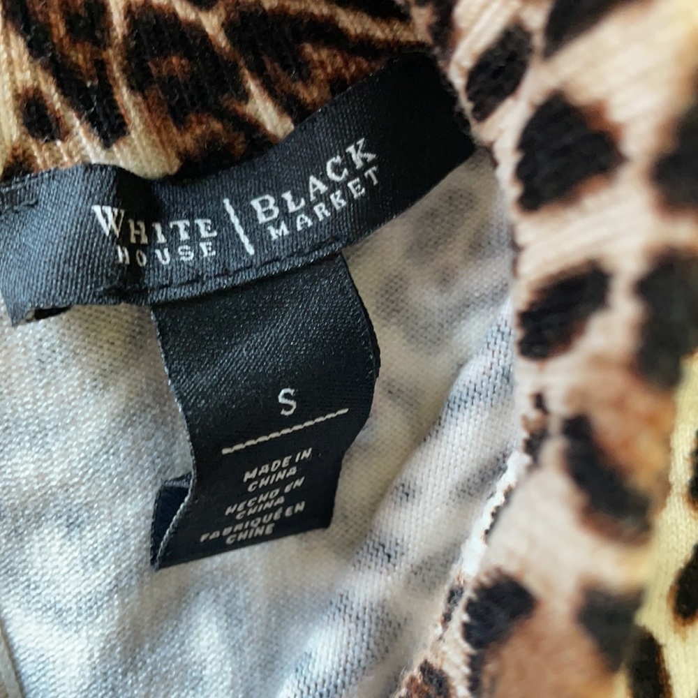 WHBM Leopard print sleeveless sweater - Picture 3 of 4